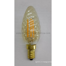 Ampoule de filament de 3.5W LED de couleur or C35 torsadée